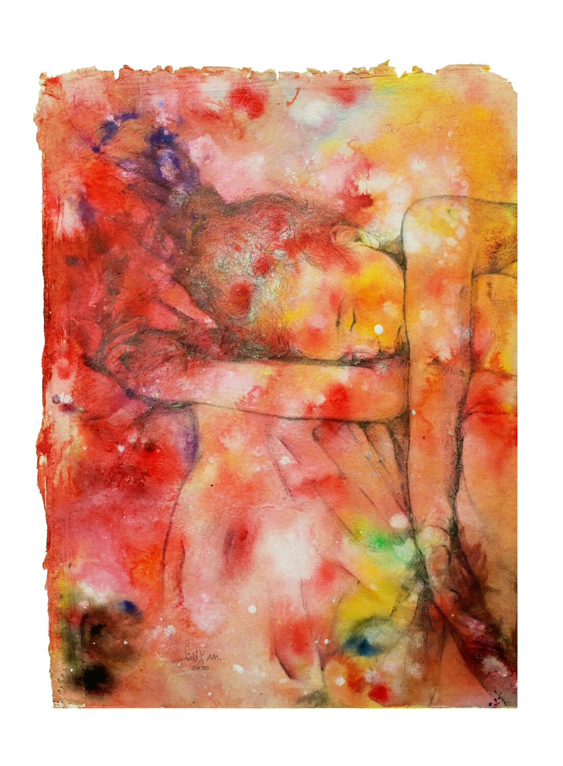 Ballerina che dorme Sadik Mottola Original painting for sale