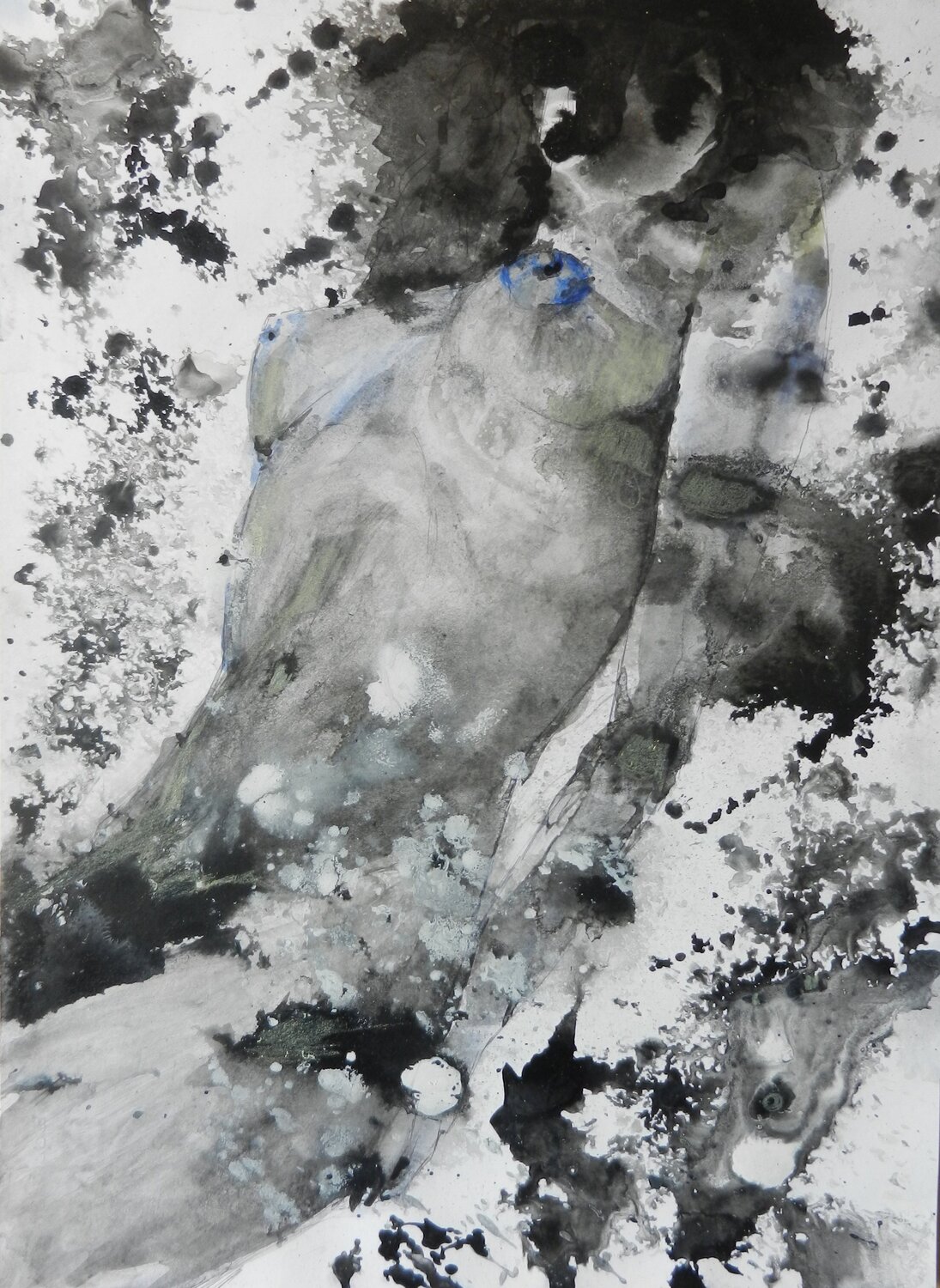 Blue nude Sadik Mottola Original painting for sale