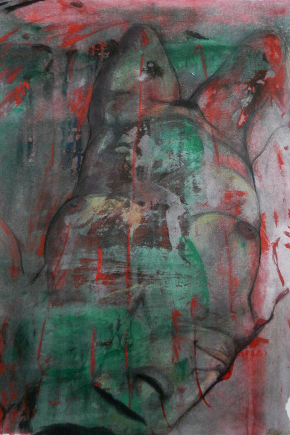 Sleeping nude Sadik Mottola Original painting for sale