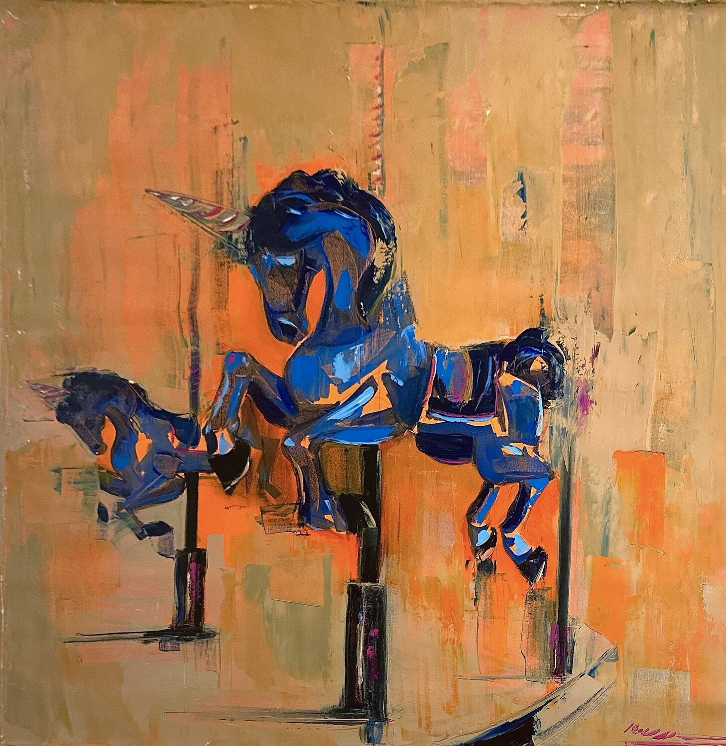 „IM KREIS DES LICHTS“ Ali Sedri Original painting for sale
