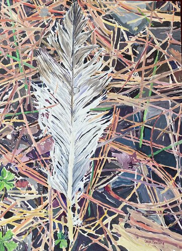 Found Feather by Leigh Pawling, Painting for Sale on Select