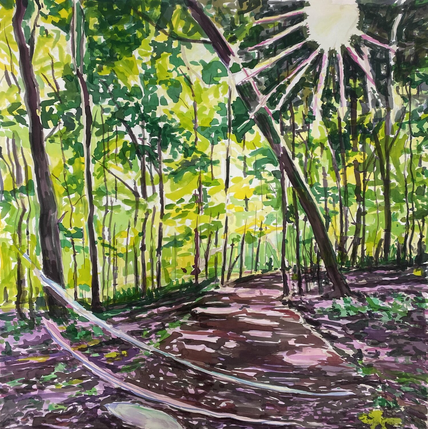 Forest Bathing Leigh Pawling Original painting for sale
