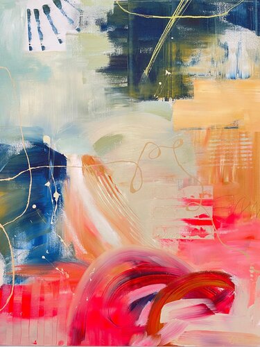 Red Moon Rising by Alison Gilbert, Painting for Sale on Select