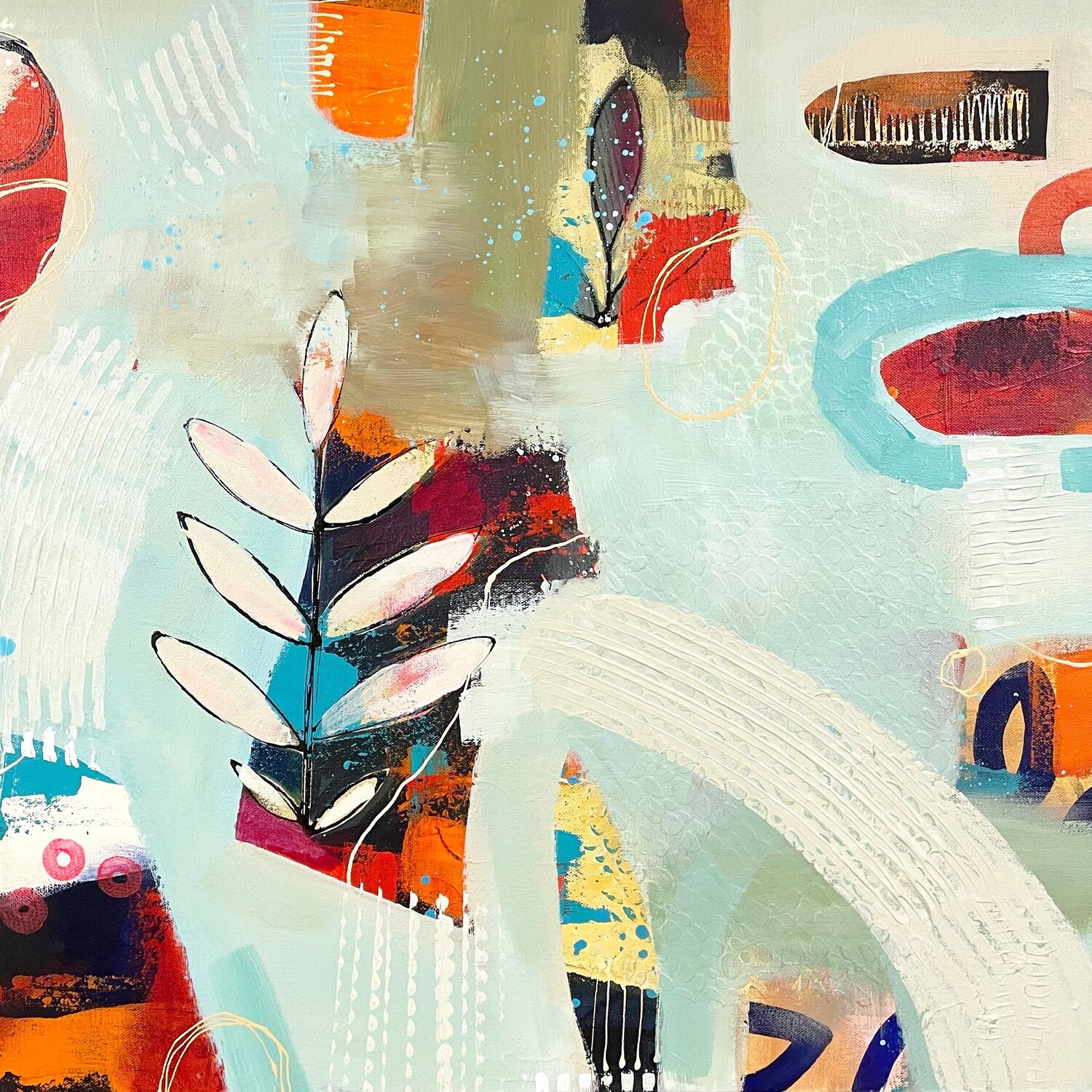 Deco Botanical Alison Gilbert Original painting for sale