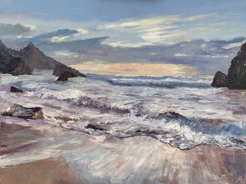 Embrace of the ocean by Olena Dil, Painting for Sale on Select
