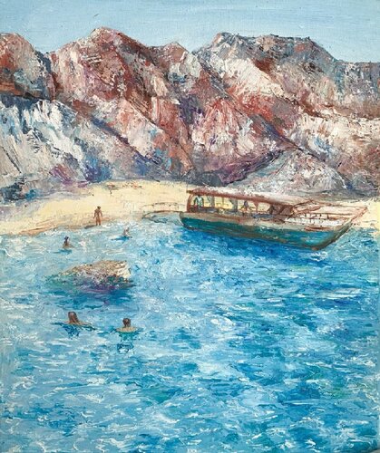 Greek vacation by Olena Dil, Painting for Sale on Select