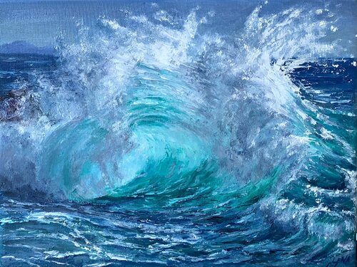 Portal to the ocean by Olena Dil, Painting for Sale on Select