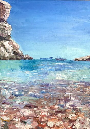 Turquoise by Olena Dil, Painting for Sale on Select