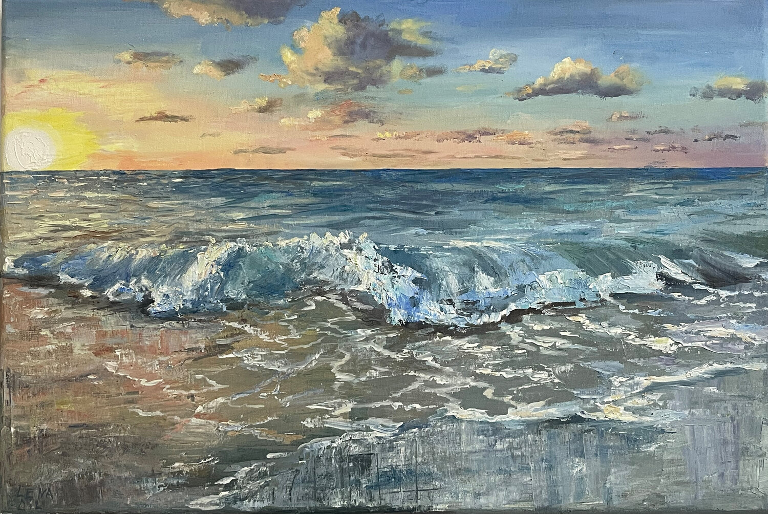 The beauty of sunset Olena Dil Original painting for sale