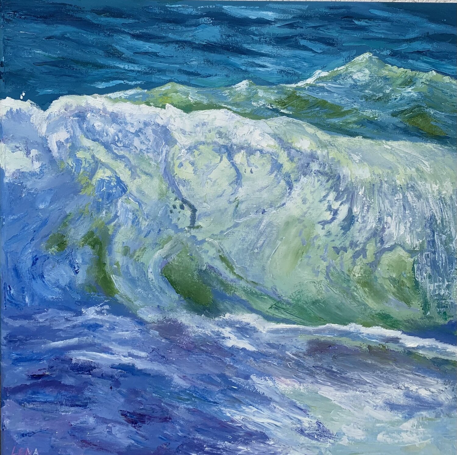 Focus on wave Lena Dil Original painting for sale