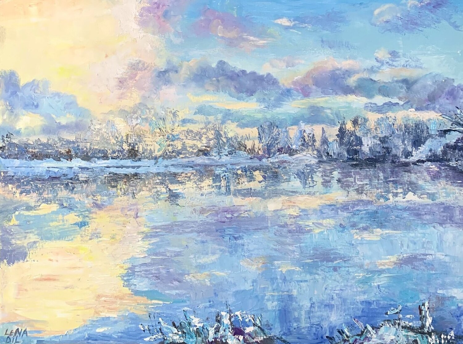 Frosty silence Lena Dil Original painting for sale