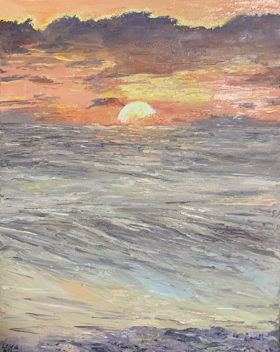 Peaceful time Olena Dil Original painting for sale