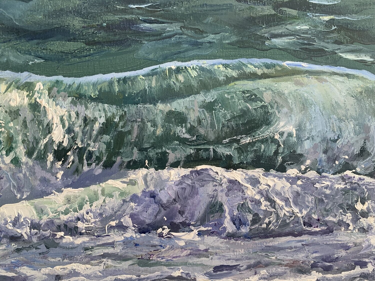 Jade cascade Olena Dil Original painting for sale