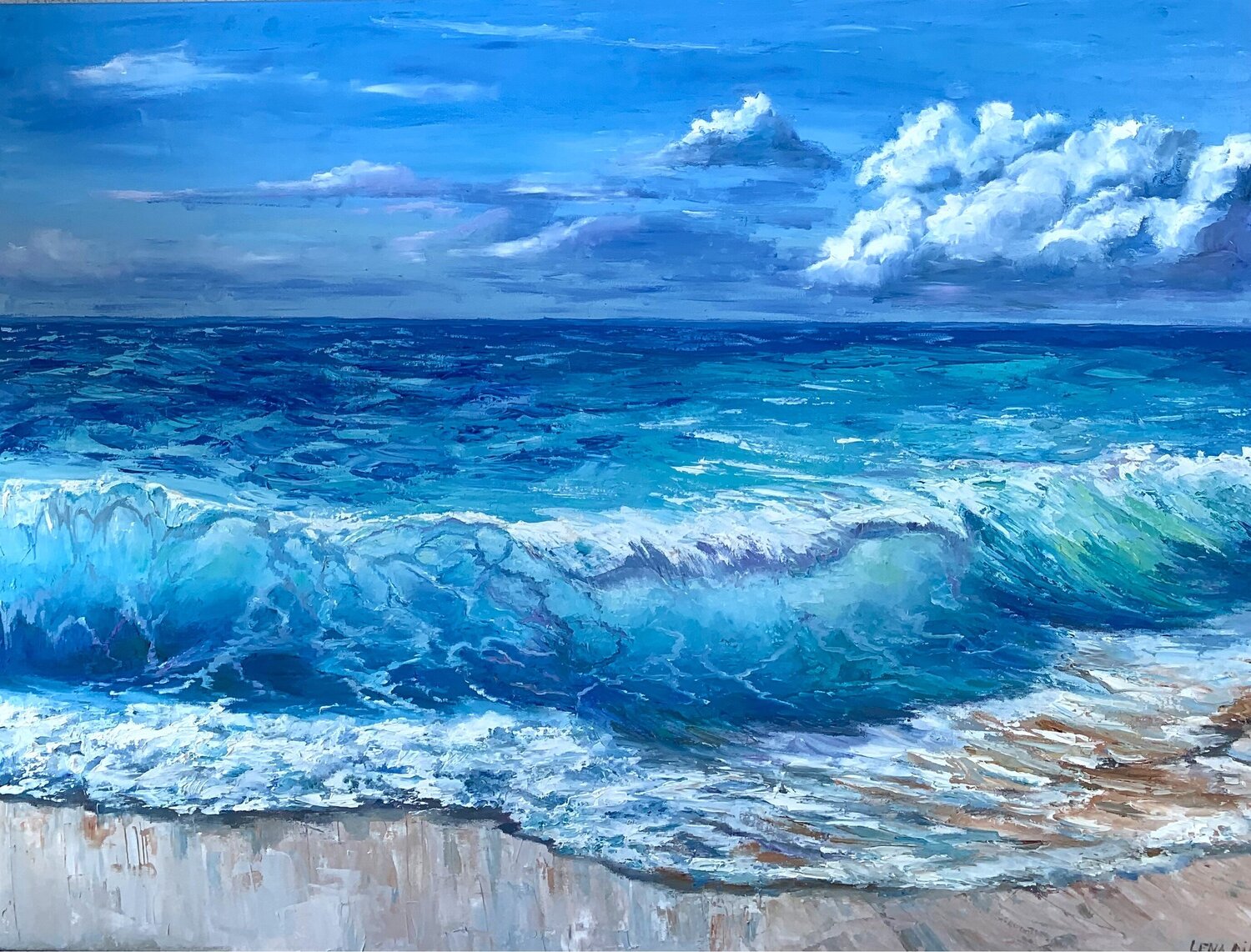 The moment to splash Lena Dil Original painting for sale