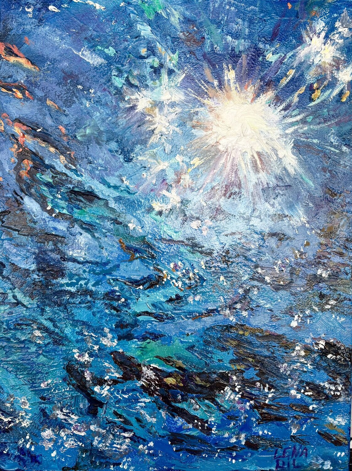 Toward the light Olena Dil Original painting for sale