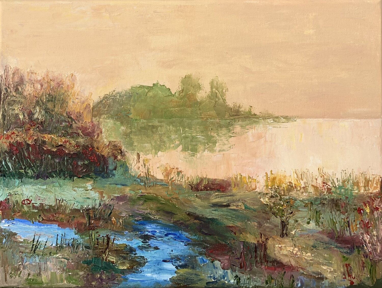 Autumn calmness Olena Dil Original painting for sale