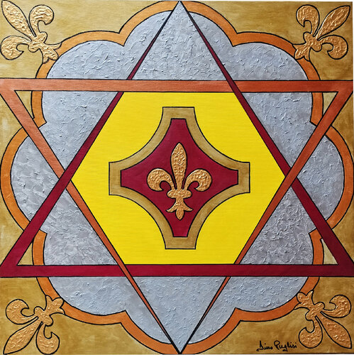 I gigli dorati by Dino Puglisi, Painting for Sale on Select