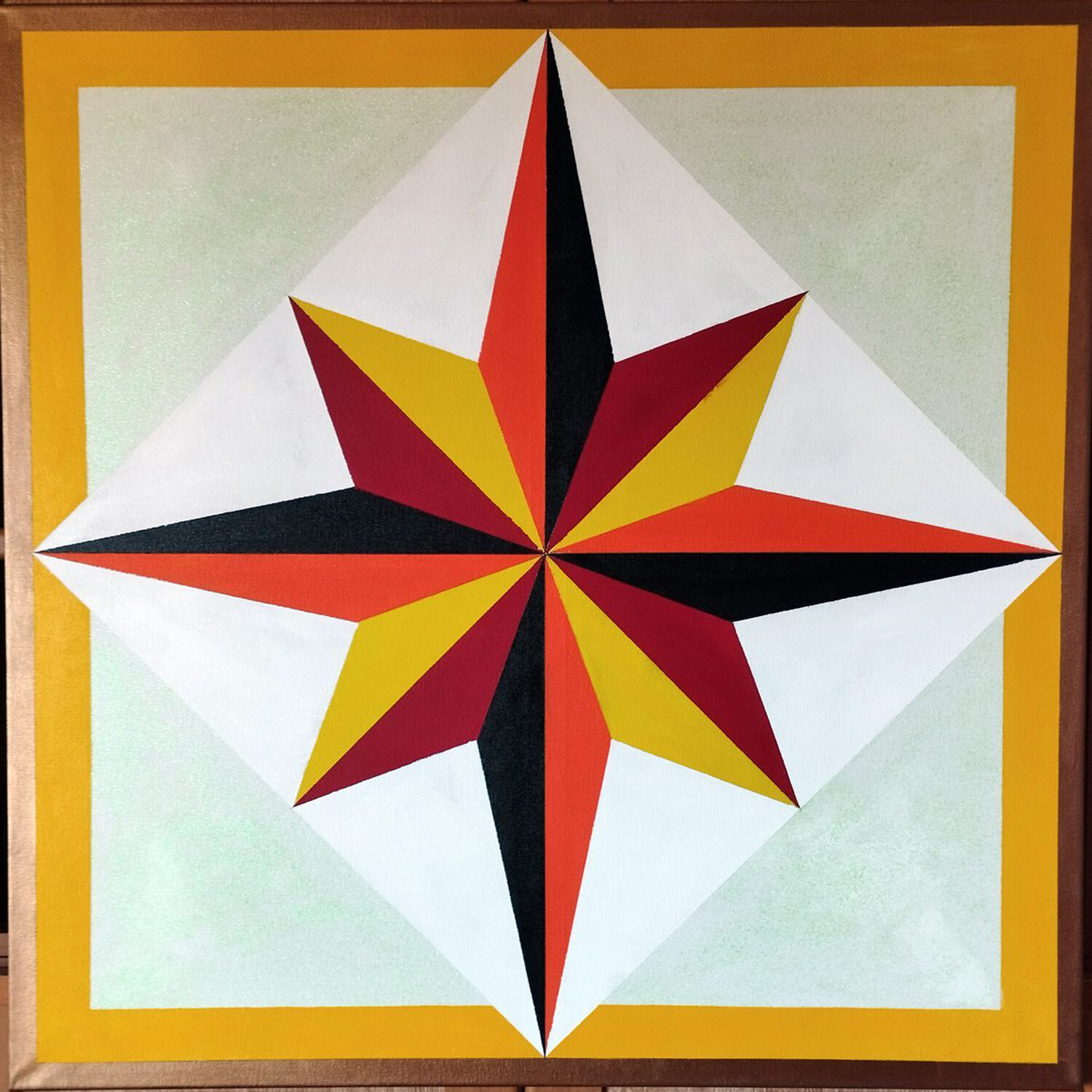 Rosa dei venti "Fluo" Dino Puglisi Original painting for sale