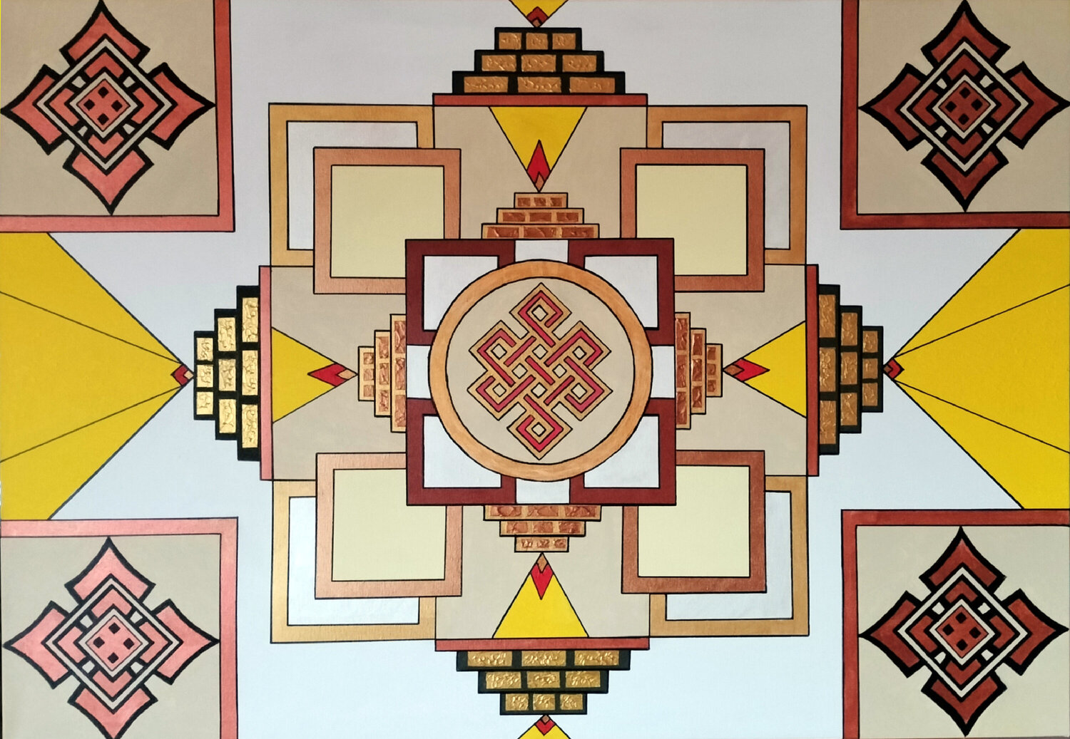 Infinito Tibetano Dino Puglisi Original painting for sale