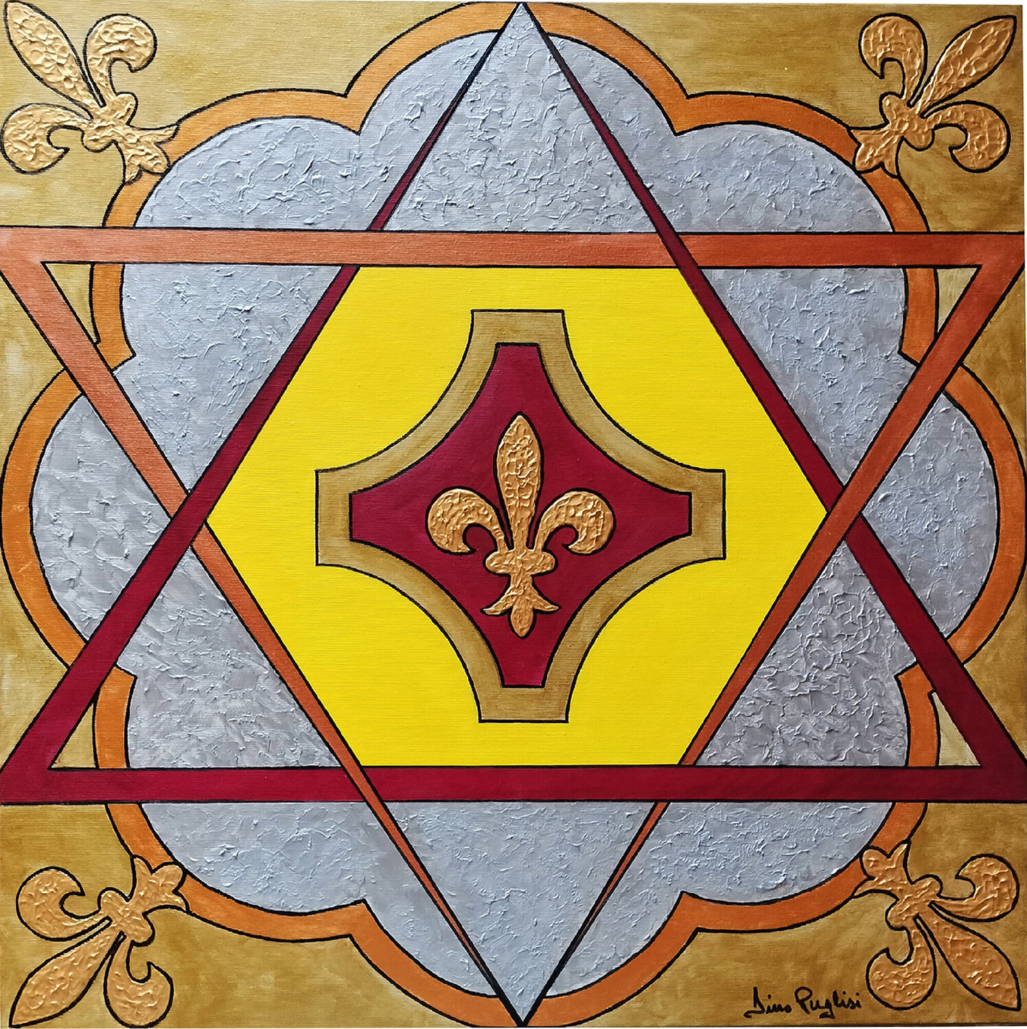 I gigli dorati Dino Puglisi Original painting for sale