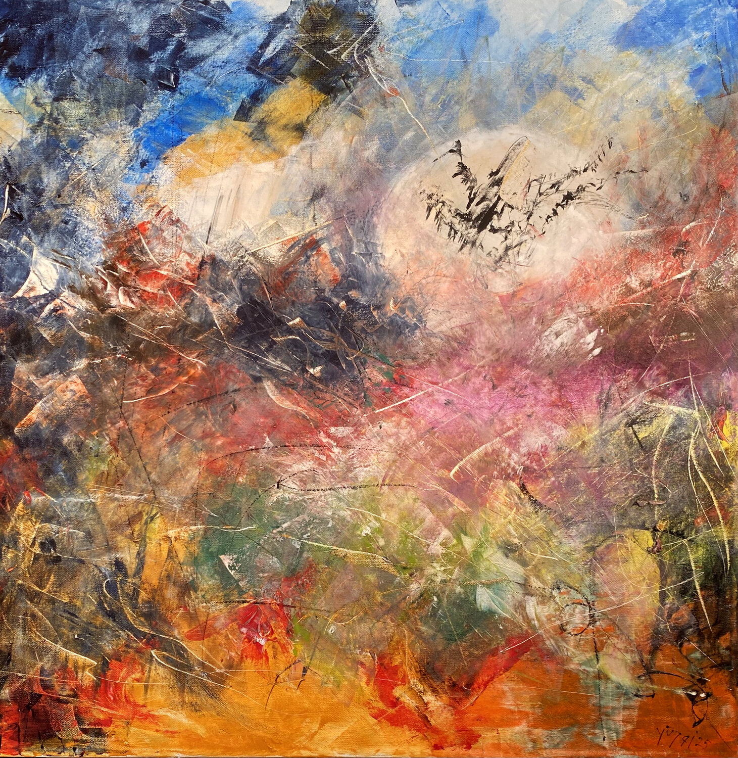 Un giardino di fine estate YŪREI Original painting for sale