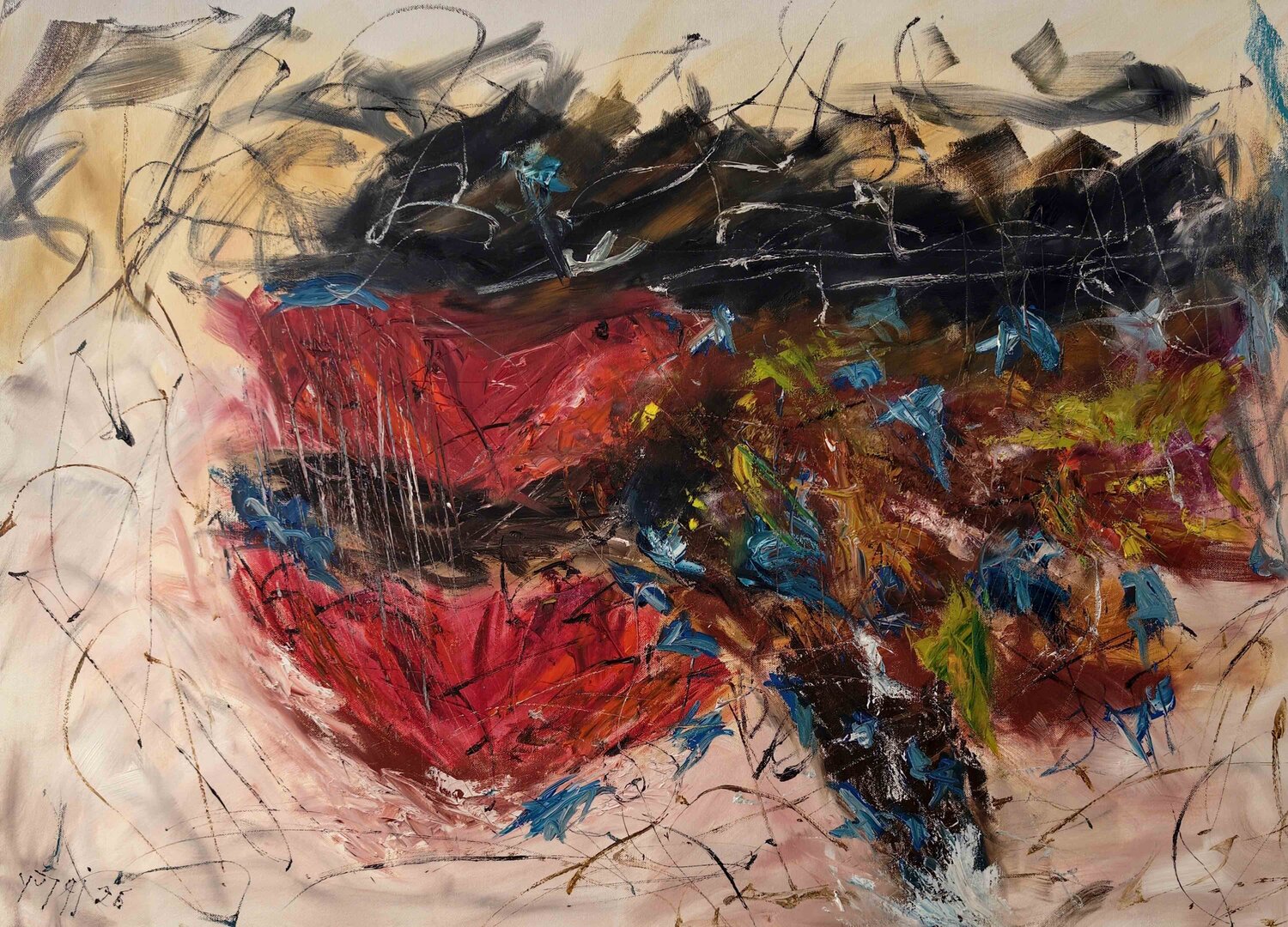 Sulla terra. Una sera. YŪREI Original painting for sale