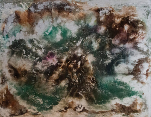 Nextus – Dynamische Ölfarbenabstraktion by Fortuna Per, Painting for Sale on Select