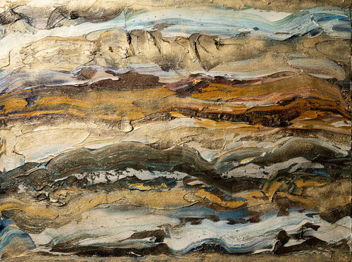 Goldene Strömungen – Die Bewegung der Elemente by Fortuna Per, Painting for Sale on Select