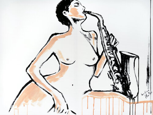 Solo Sax by Kristina Mallen, Painting for Sale on Select