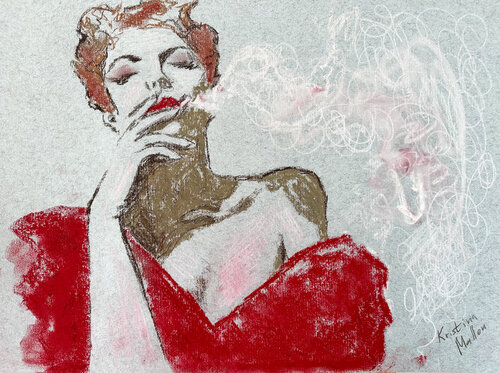 Madame Fume by Kristina Mallen, Drawing for Sale on Select