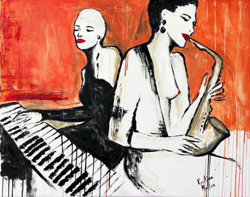 Swaying to One Rhythm by Kristina Mallen, Painting for Sale on Select