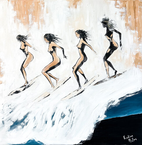 Wild Wave Riders II by Kristina Mallen, Painting for Sale on Select