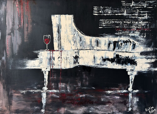 Let the Melody Break the Silence, Let the Wine Spill Over by Kristina Mallen, Painting for Sale on Select