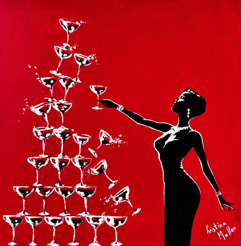 Because I Wanted Exactly That Glass by Kristina Mallen, Painting for Sale on Select