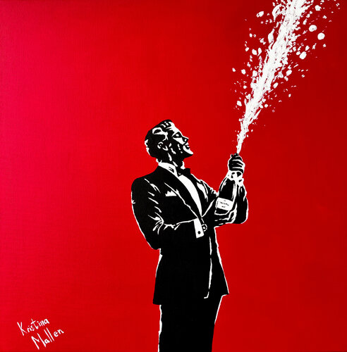Champagne Burst by Kristina Mallen, Painting for Sale on Select