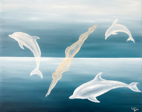 The Endorphin Dive by Kristina Mallen, Painting for Sale on Select