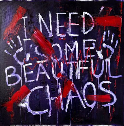 I need some beautiful chaos by Kristina Mallen, Painting for Sale on Select