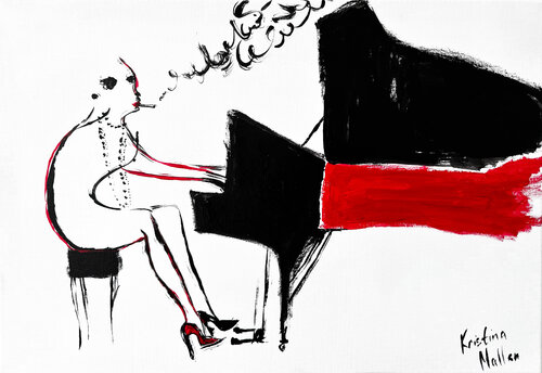 Madame improvise by Kristina Mallen, Painting for Sale on Select