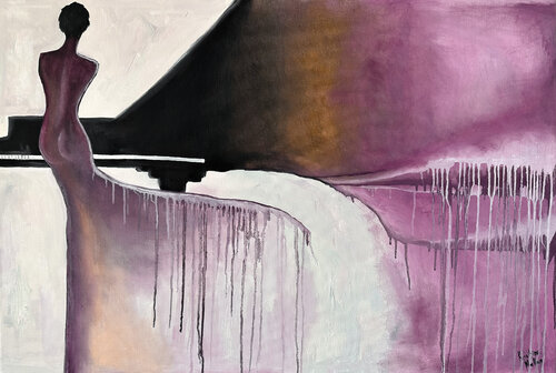 Echoes of Purple by Kristina Mallen, Painting for Sale on Select