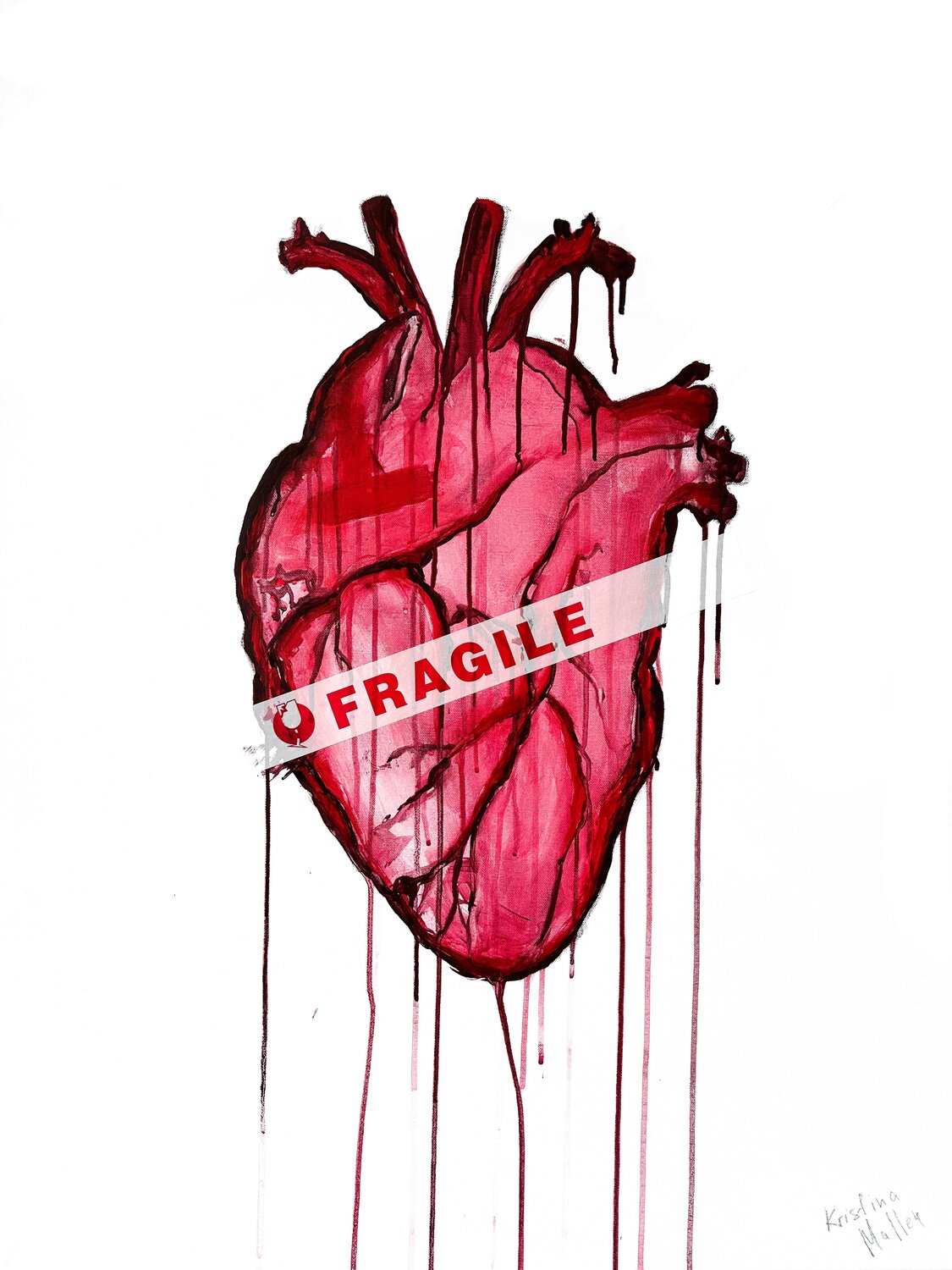 Fragile Kristina Mallen Original painting for sale
