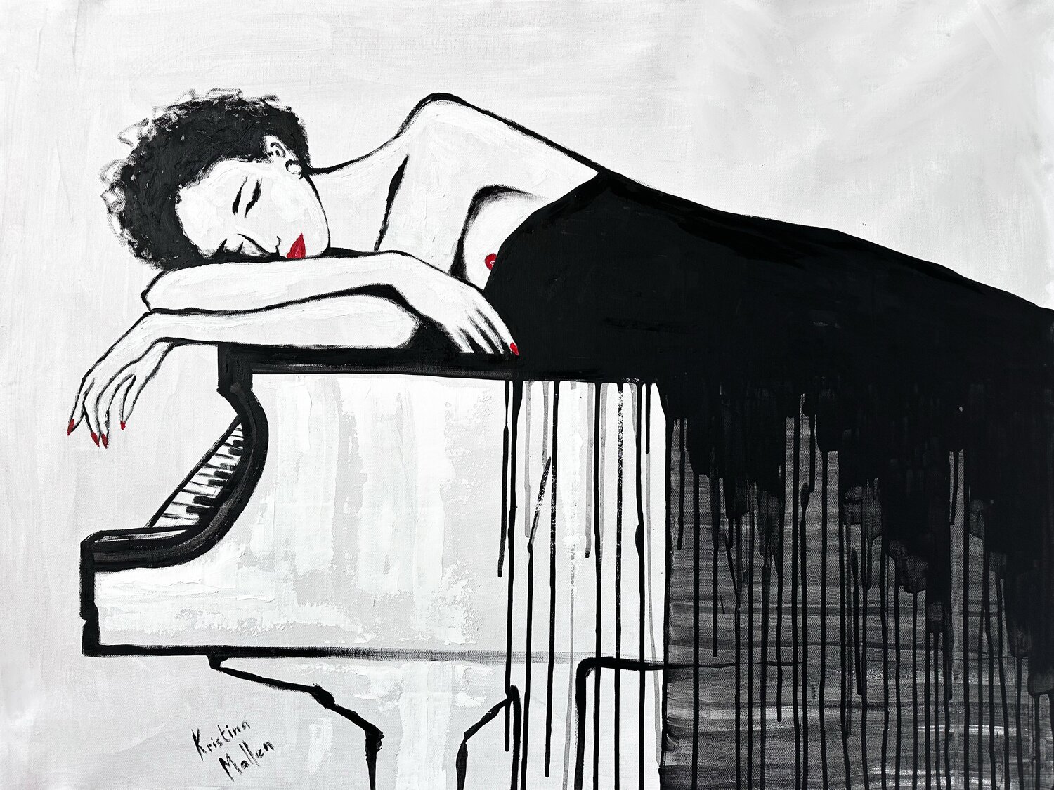 Sleeping Sonata Kristina Mallen Original painting for sale