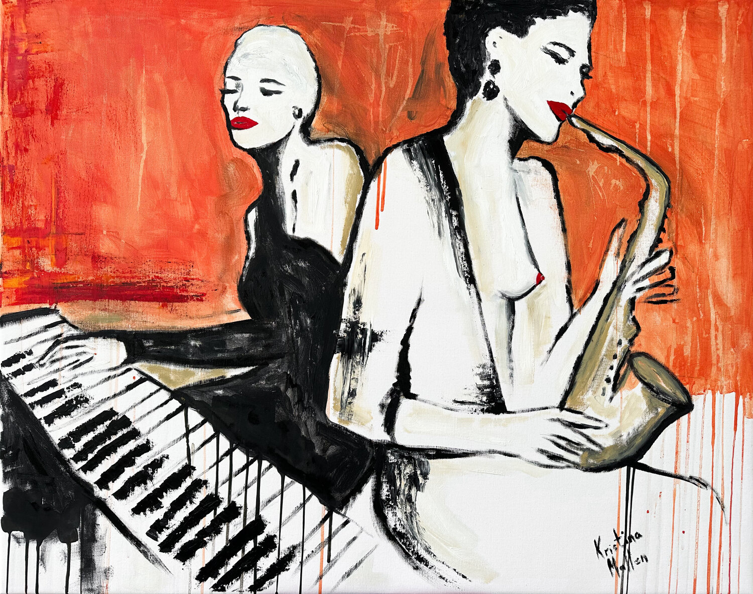 Swaying to One Rhythm Kristina Mallen Original painting for sale
