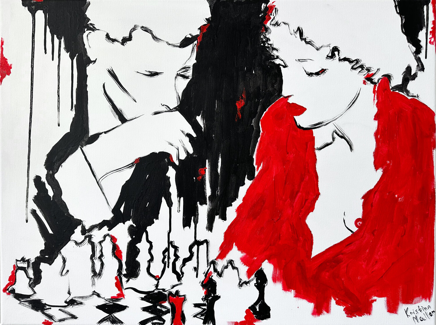 The Decisive Move Kristina Mallen Original painting for sale
