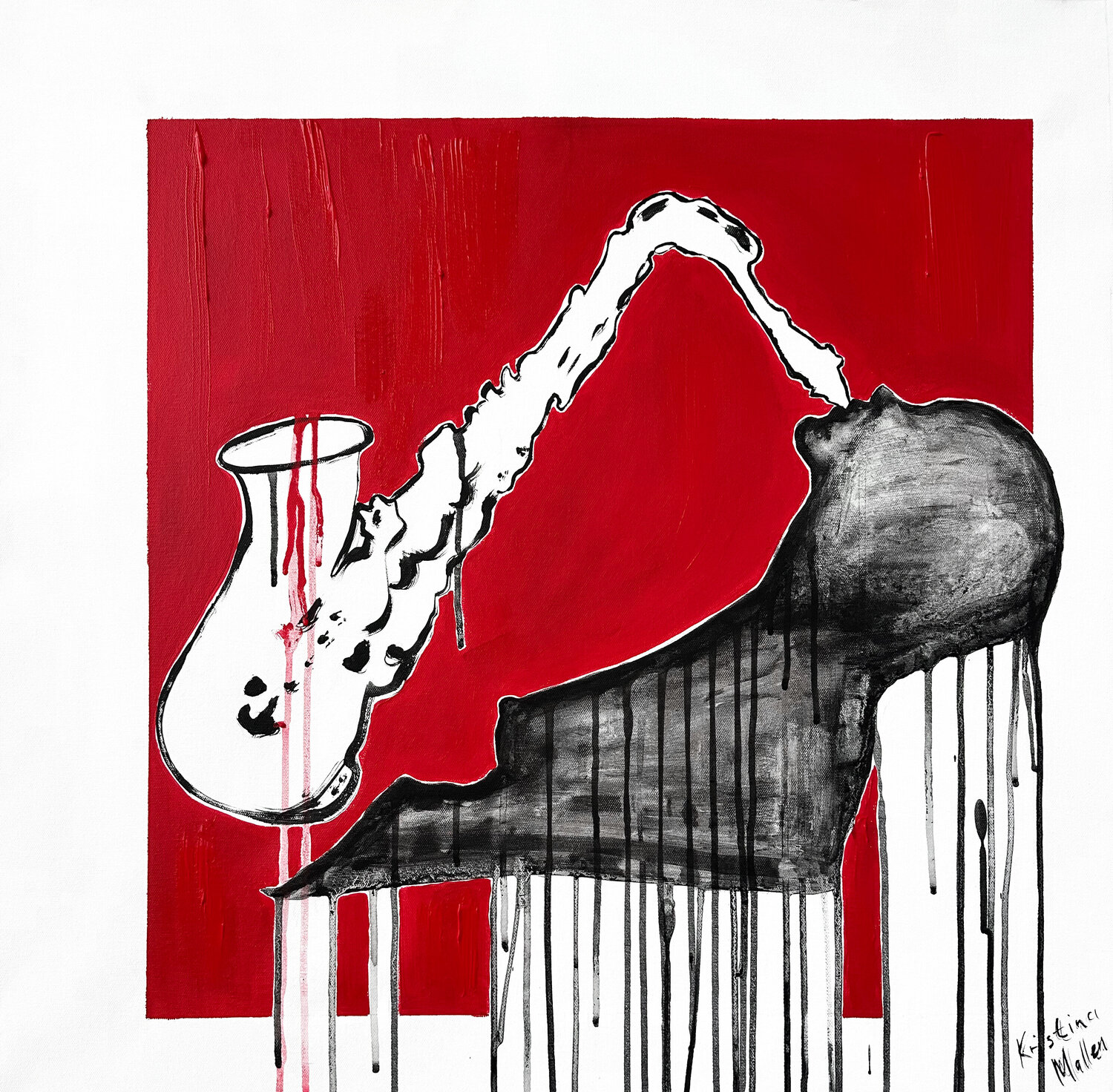 Her Private Sax Solo Kristina Mallen Original painting for sale
