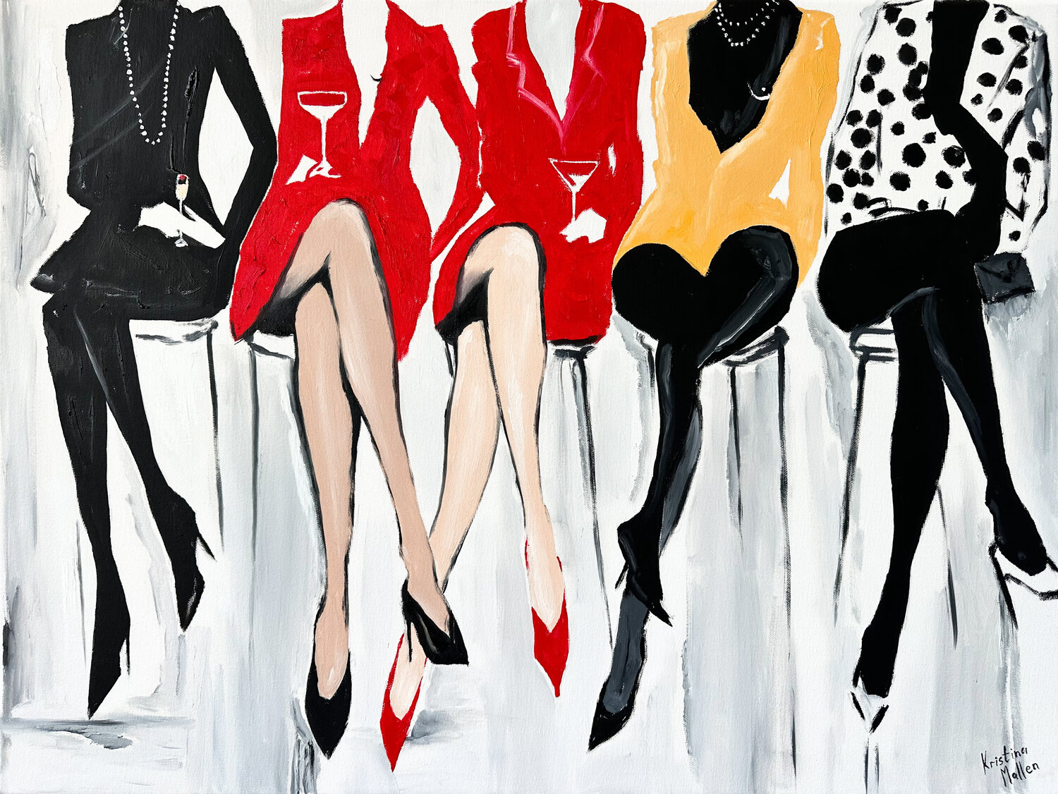 A Little Gossip Never Killed Nobody Kristina Mallen Original painting for sale