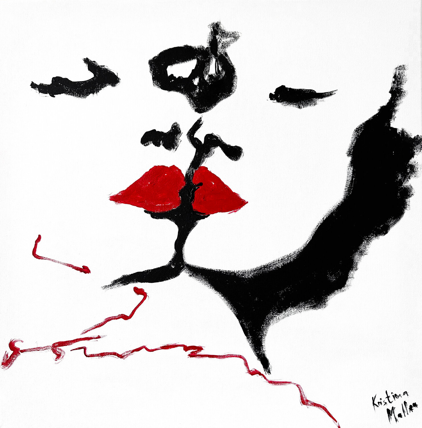 L'intimité Kristina Mallen Original painting for sale