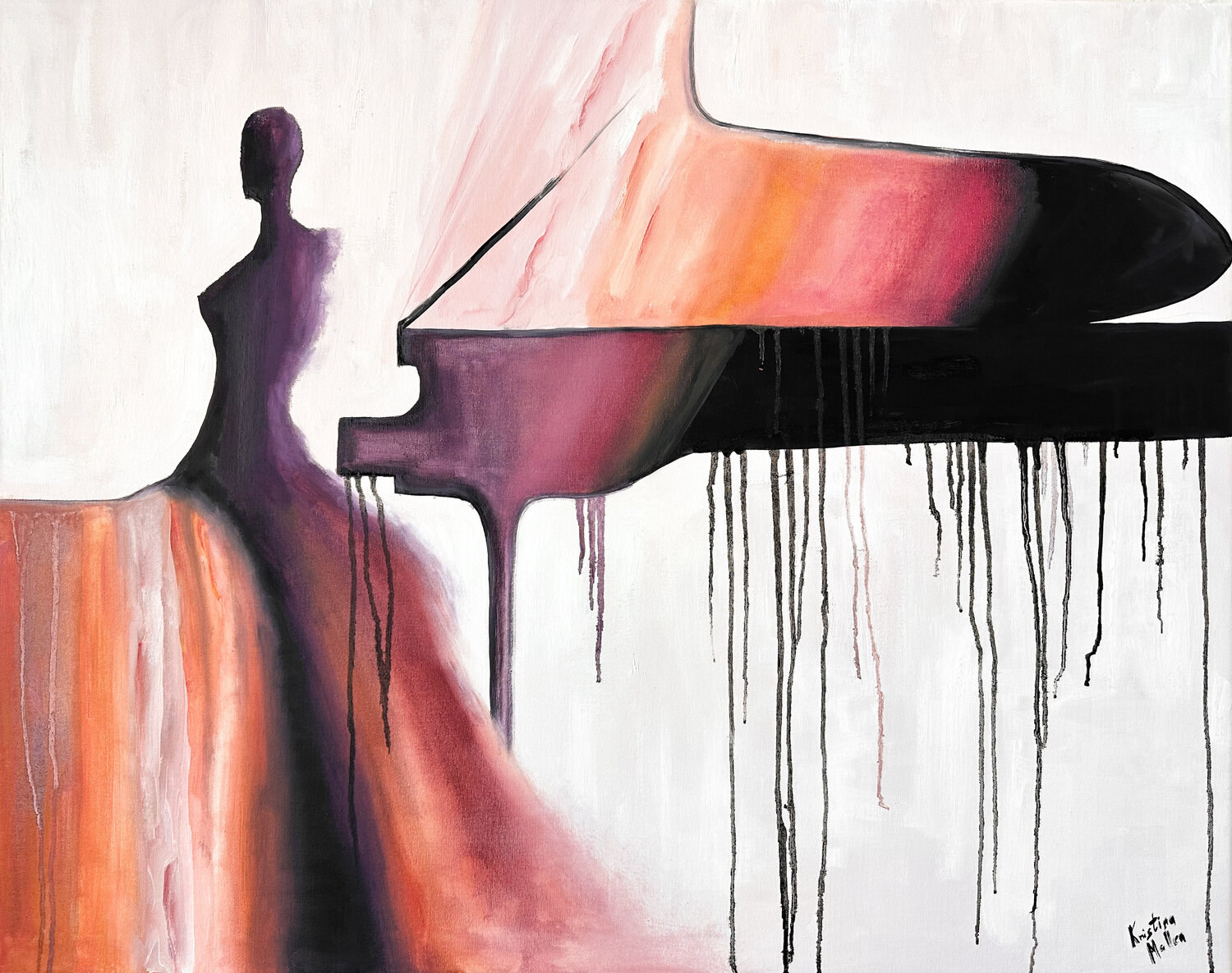 Her Melting Melodies Kristina Mallen Original painting for sale
