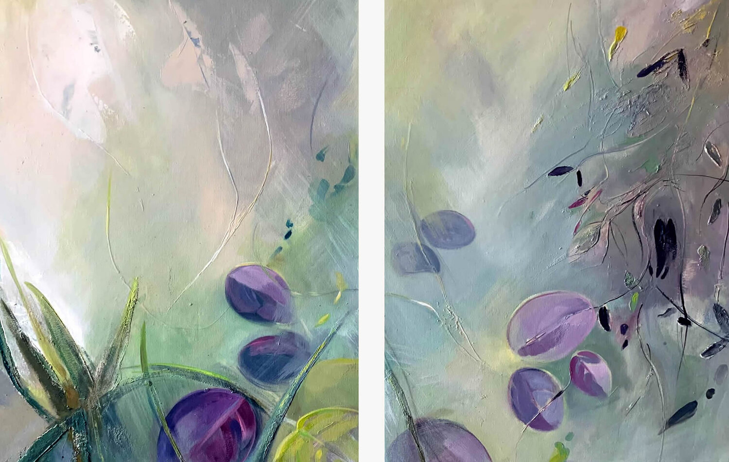 Bei Tagesanbruch (Diptychon) Karina Fulara Original painting for sale