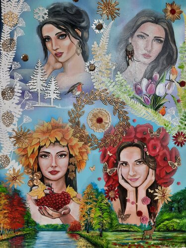 LES 4 SAISONS by Svitlana Gryshko Loguinoff, Painting for Sale on Select