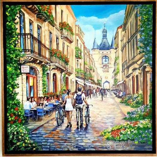 La vie en fleurs. Bordeaux. La Grosse cloche. by Svitlana Gryshko Loguinoff, Painting for Sale on Select